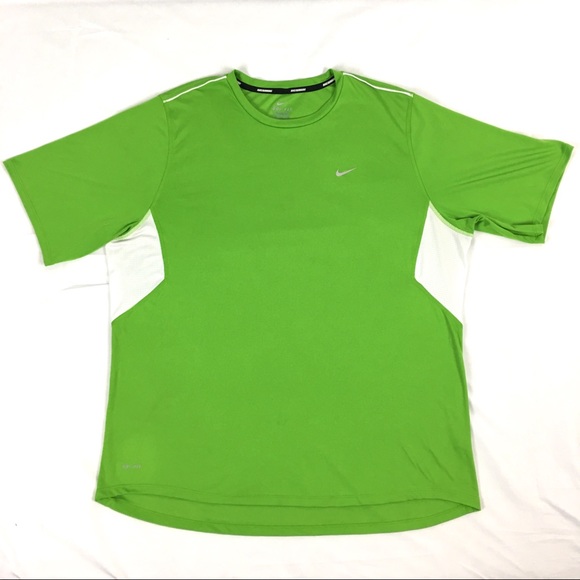 lime green nike dri fit shirt